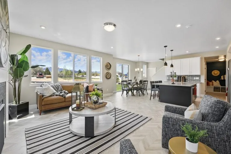 Gathering room in a new home from McArthur Homes.