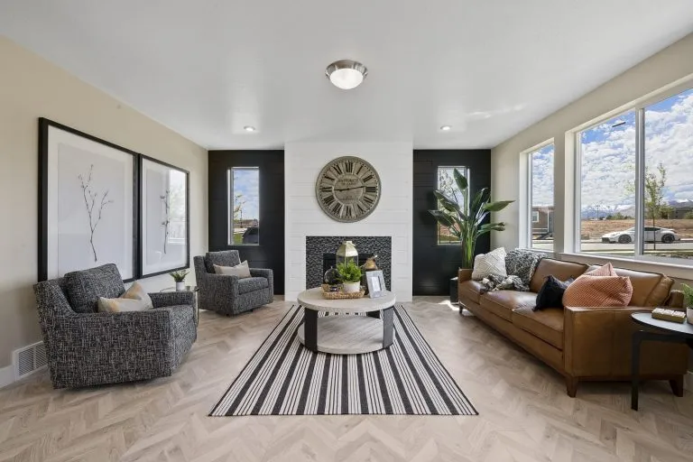 Gathering room in a new home from McArthur Homes.