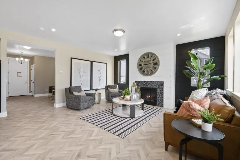 Gathering room in a new home from McArthur Homes.