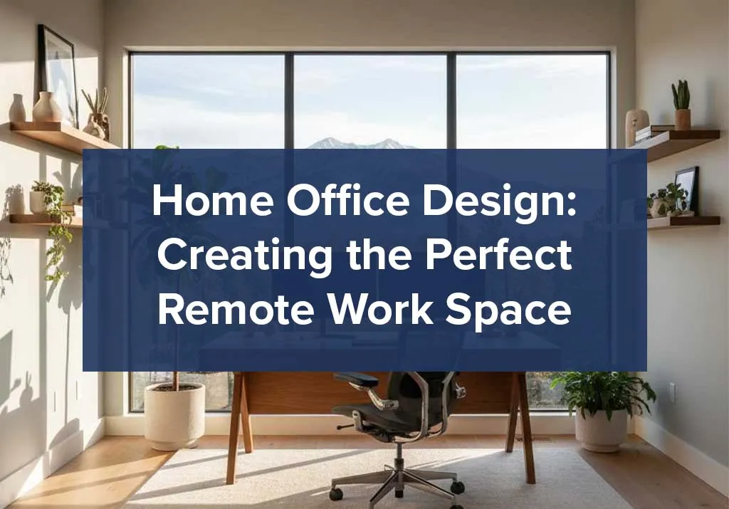 Modern home office design with mountain views and ergonomic furniture in Utah home