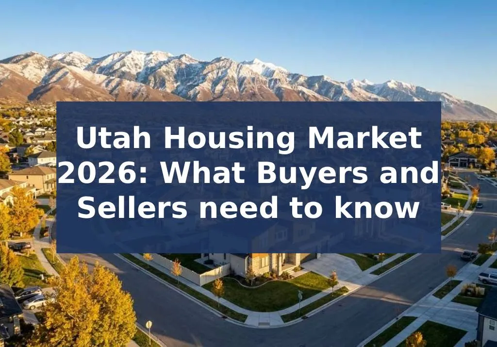 Utah housing market 2026 neighborhood with Wasatch Mountain views