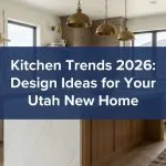 Modern Utah kitchen featuring warm taupe cabinets and kitchen trends 2026 design elements